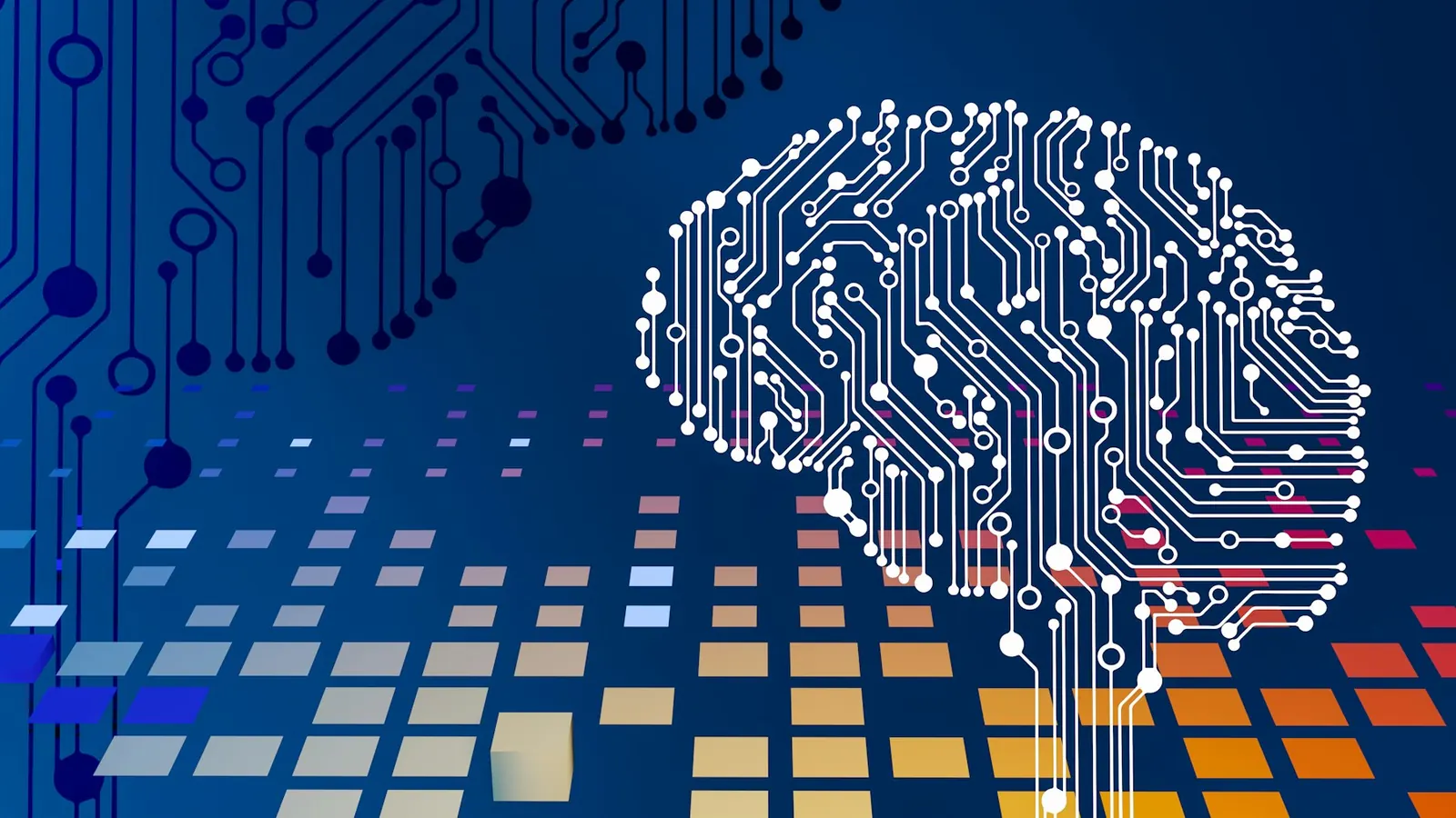 Artificial intelligence neural network illustration
