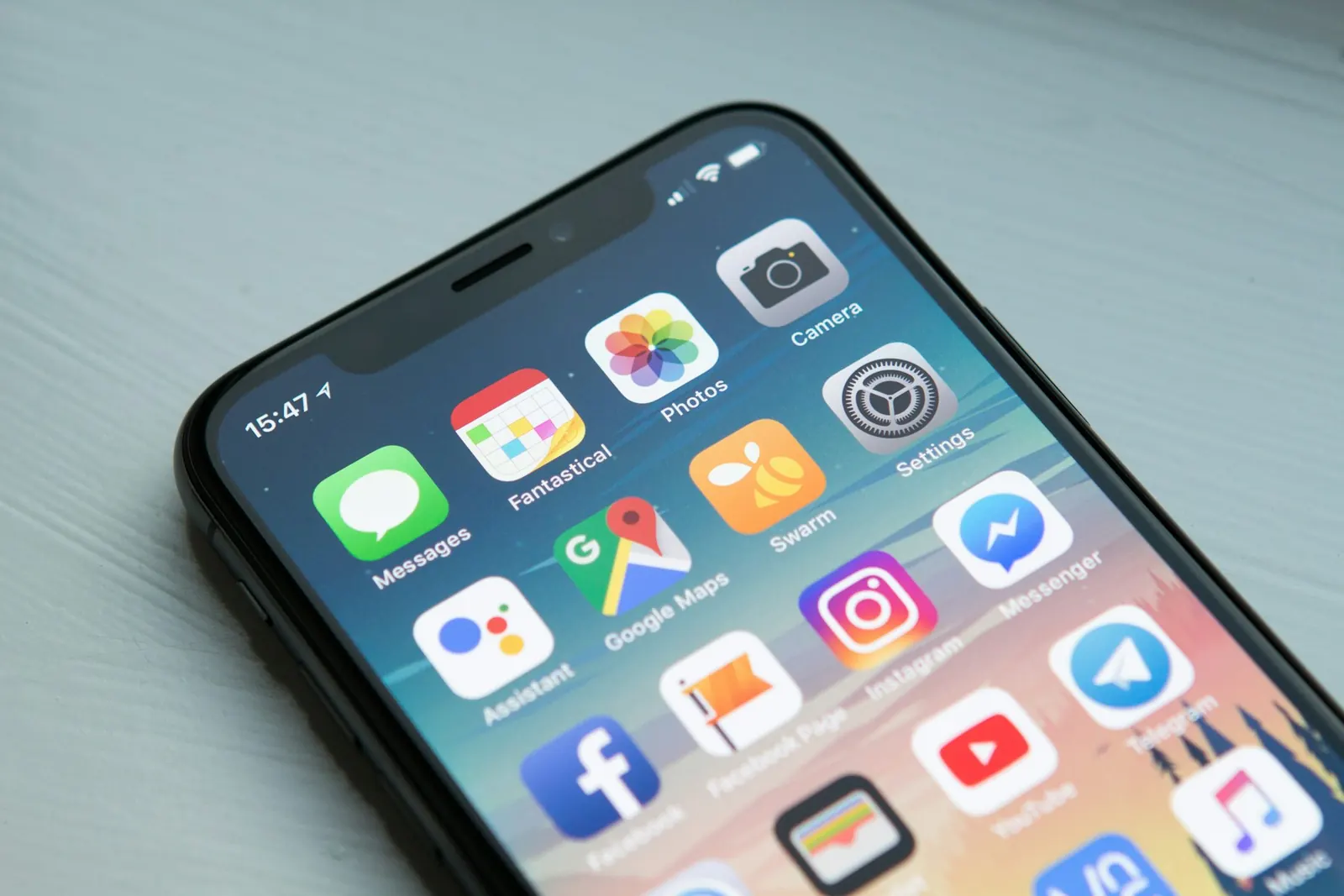 Mobile applications on a smartphone